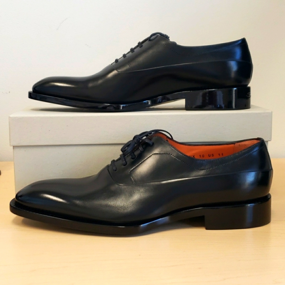 Santoni Limited Edition Genji Smooth Leather Oxford Shoes